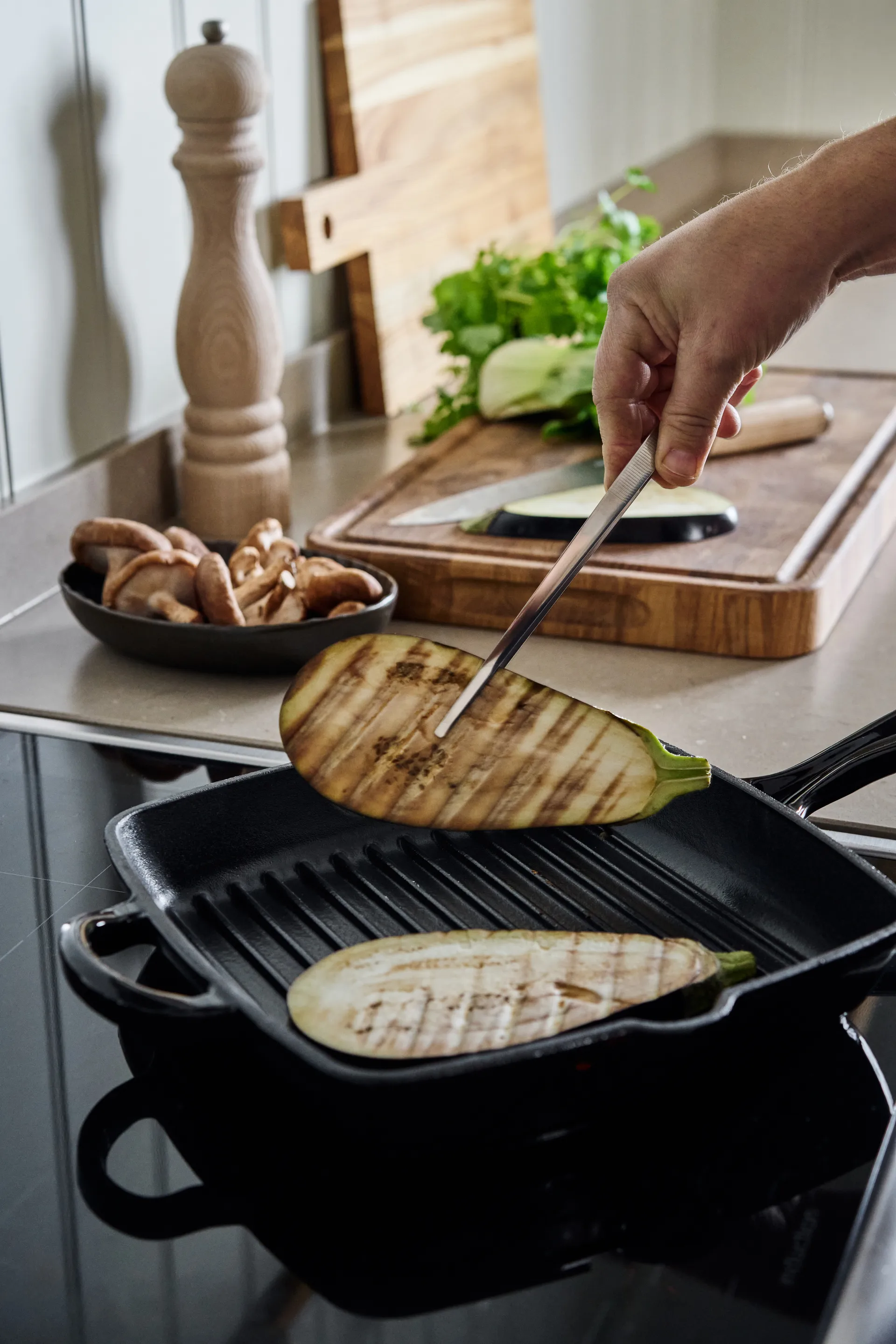 Nordwik Grillpfanne 25x25 cm, Gusseisen-schwarz Nordwik