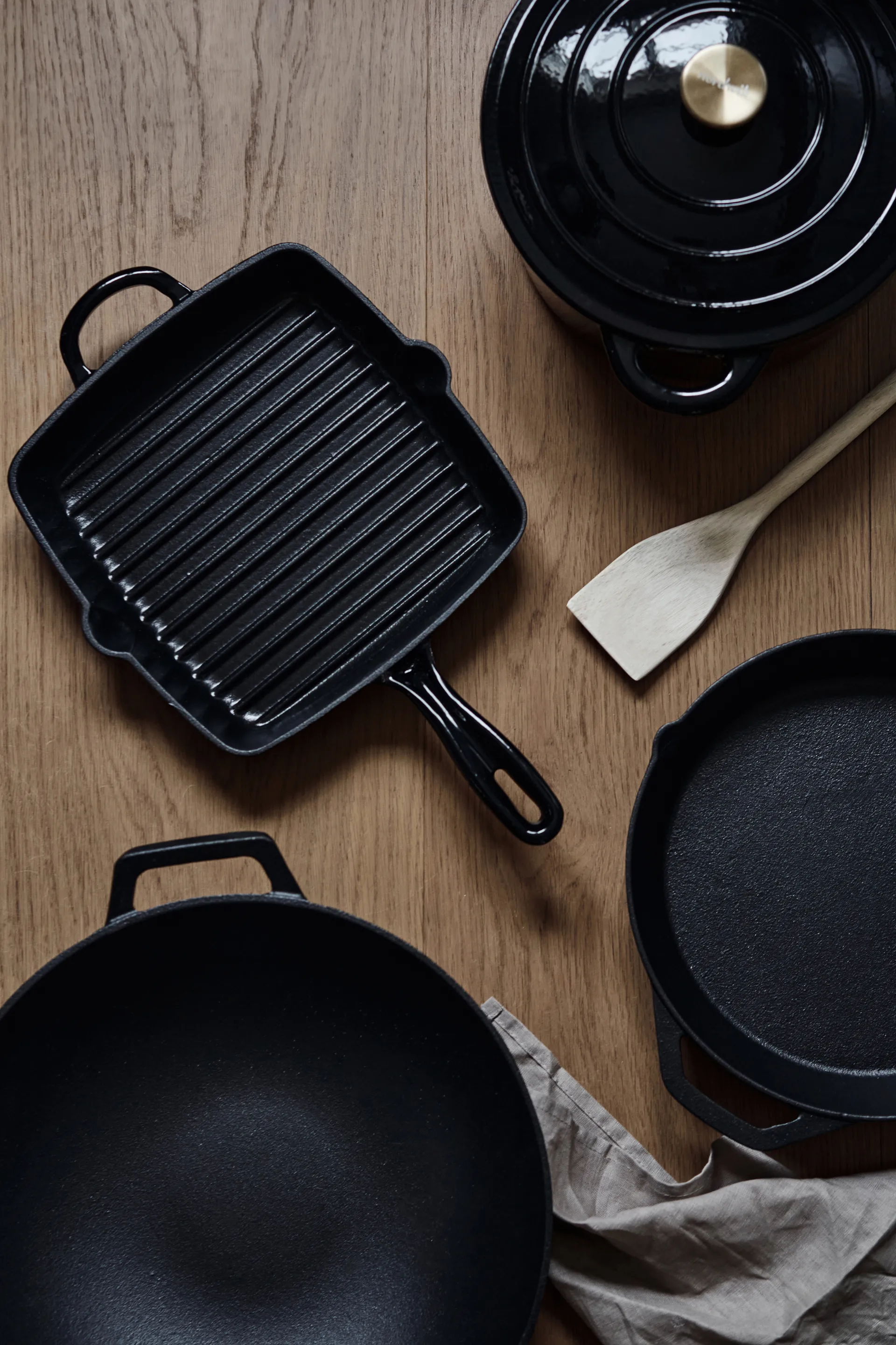Nordwik Grillpfanne 25x25 cm, Gusseisen-schwarz Nordwik