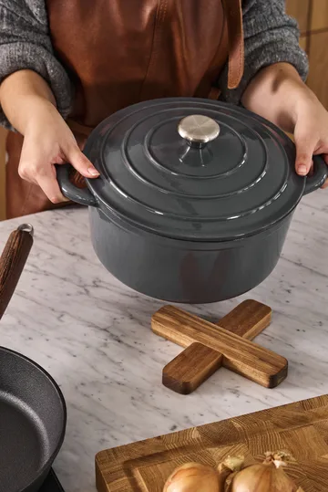 Nordwik Gusseisentopf rund 5 l - Grau - Nordwik