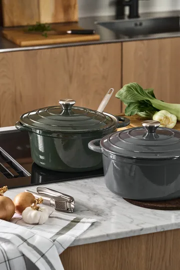 Nordwik Gusseisentopf rund 5 l - Grau - Nordwik