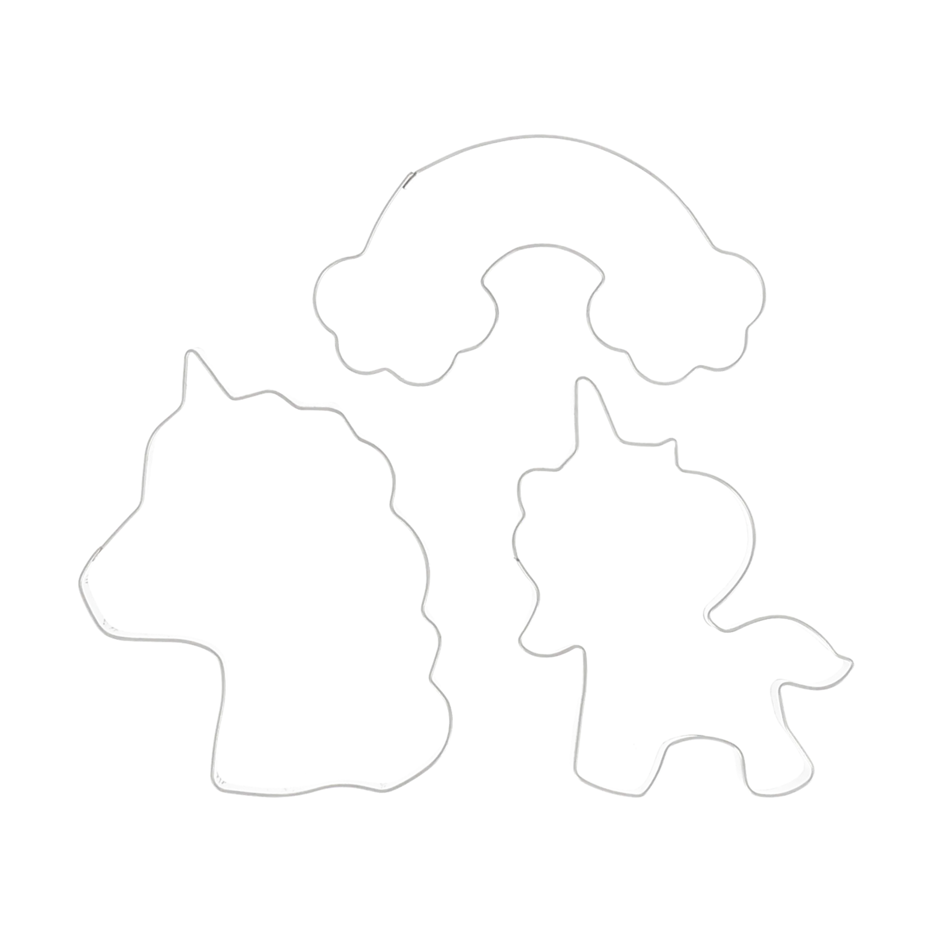 Nordwik Lebkuchenform Einhorn 3 Teile, Edelstahl Nordwik