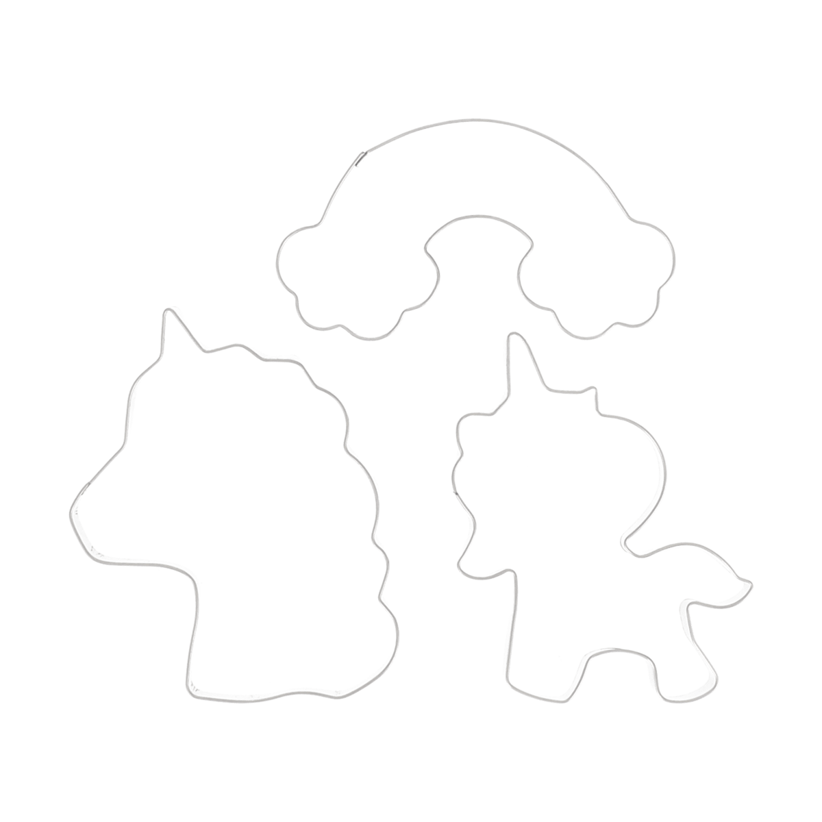 Nordwik Nordwik Lebkuchenform Einhorn 3 Teile Edelstahl