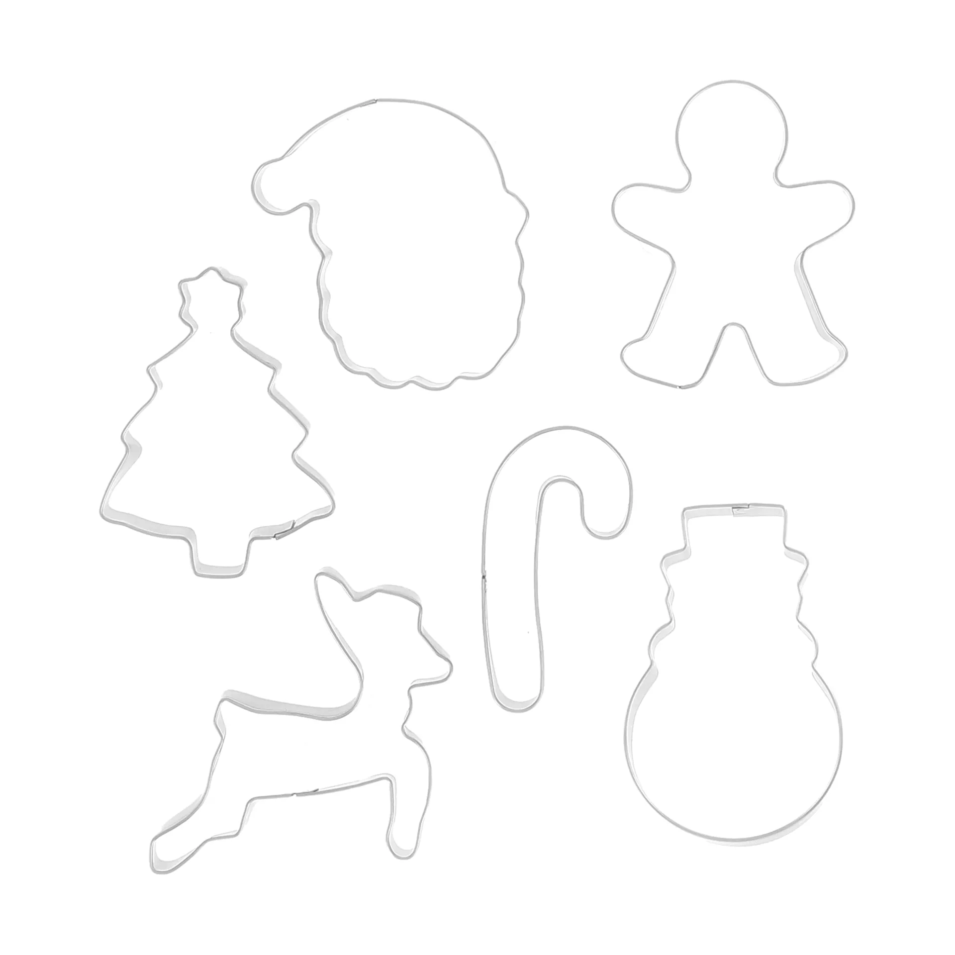 Nordwik Lebkuchenform Weihnachten 6 Teile, Edelstahl Nordwik