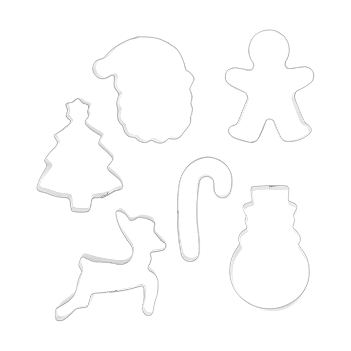 Nordwik Lebkuchenform Weihnachten 6 Teile - Edelstahl - Nordwik