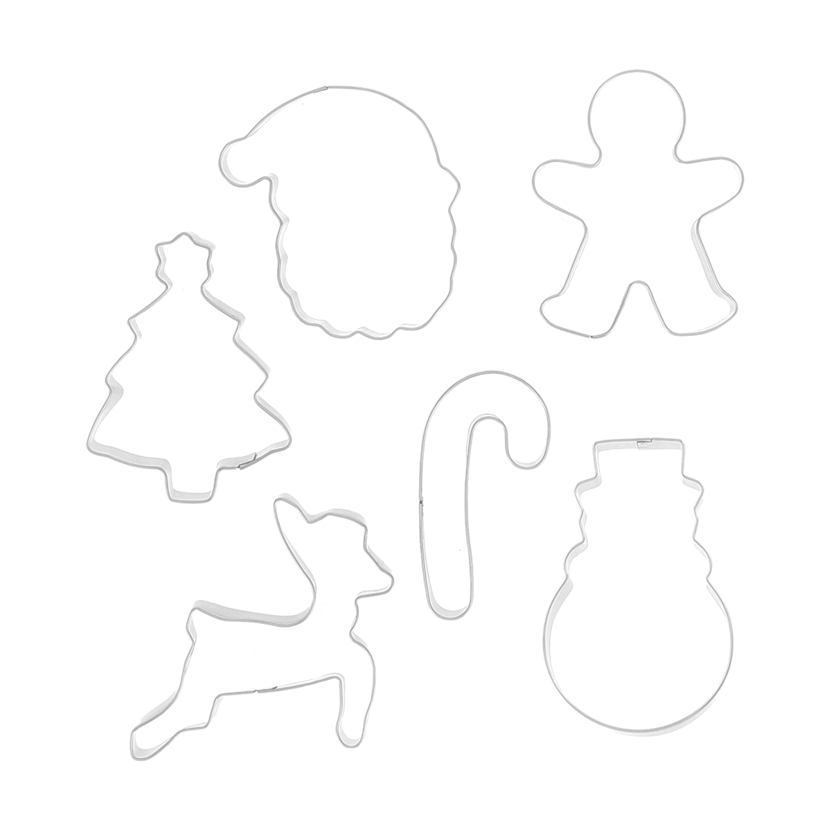 Nordwik Nordwik Lebkuchenform Weihnachten 6 Teile Edelstahl
