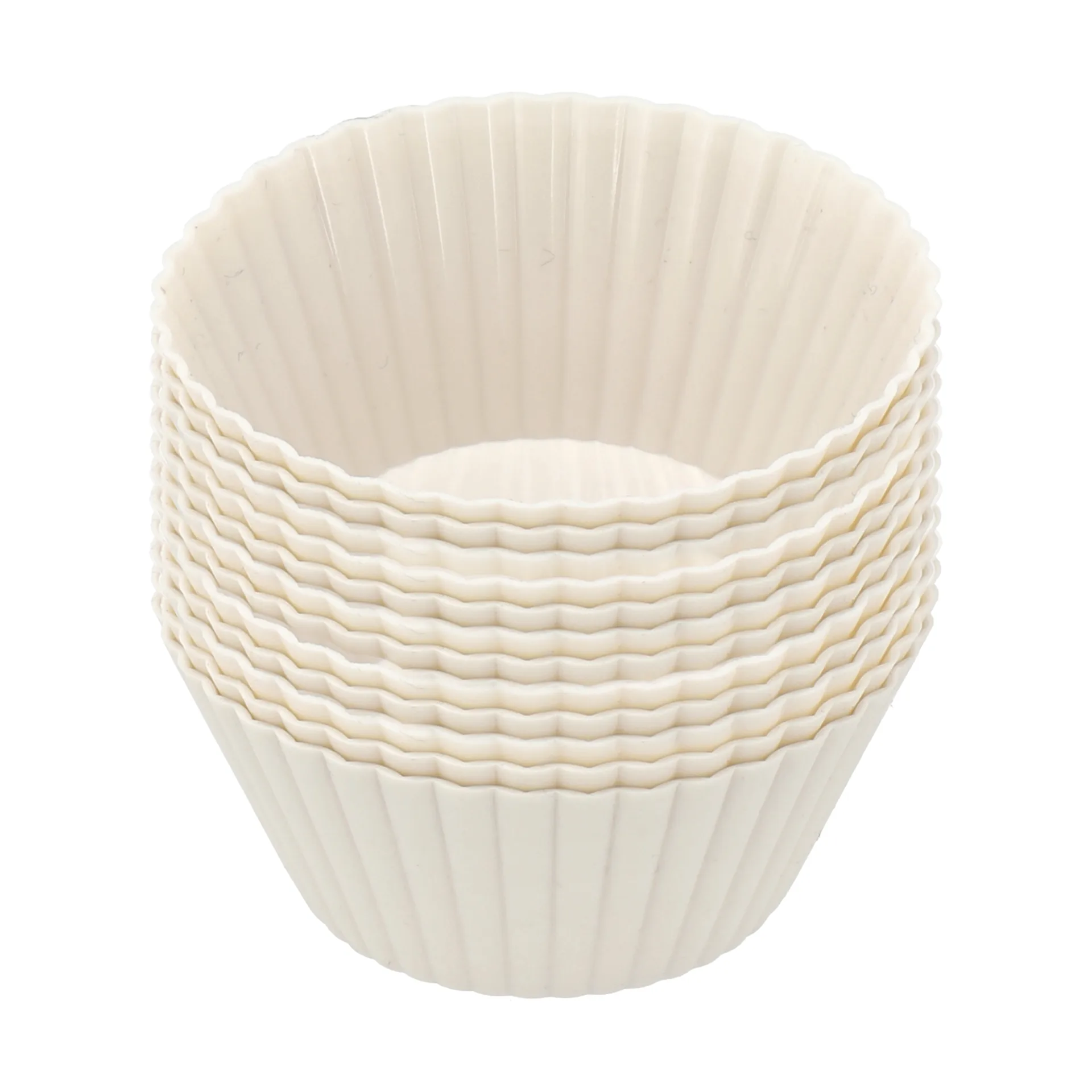 Nordwik Muffinform aus Silikon 12er-Pack, Creme Nordwik