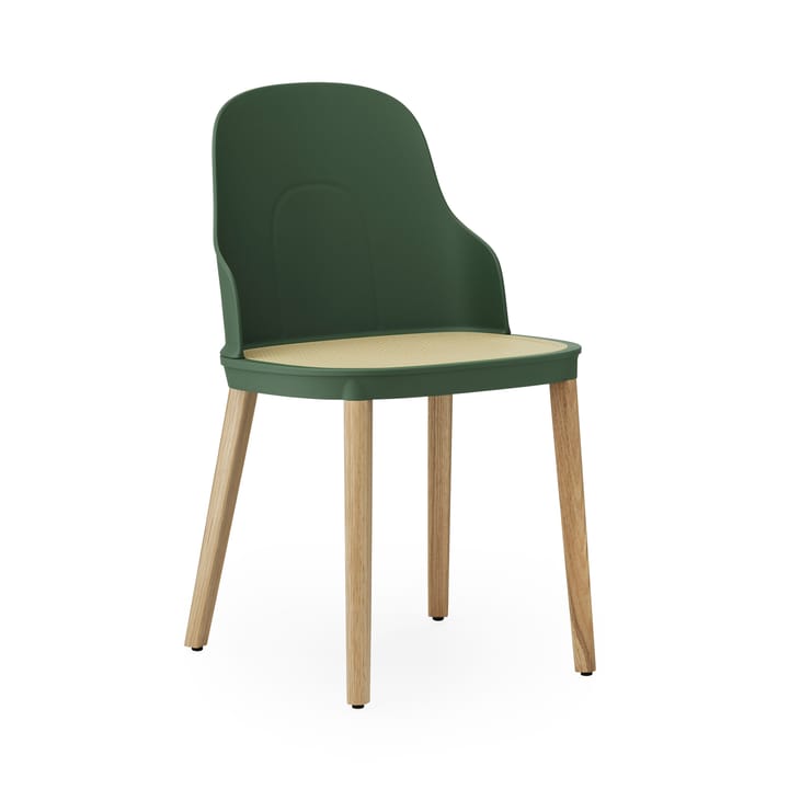 Allez molded wicker Stuhl - Park green-Eiche - Normann Copenhagen