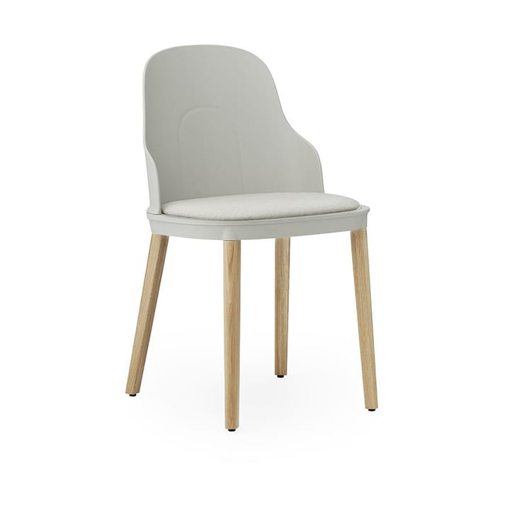 Allez Stuhl mit Sitzkissen und Eichen-Beinen - Warm Grey - Normann Copenhagen