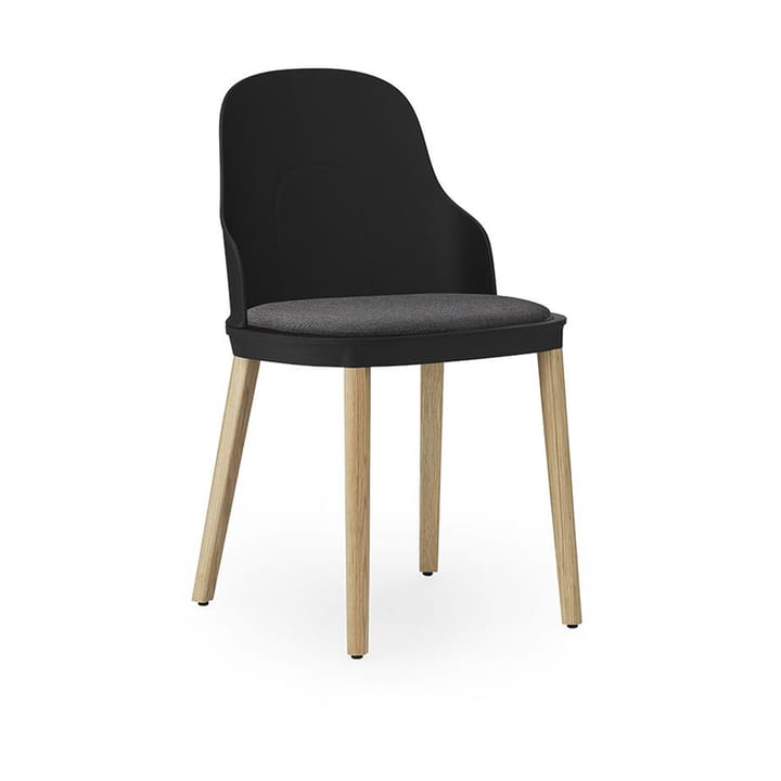Allez Stuhl mit Sitzkissen und Eichenbeinen - Black - Normann Copenhagen