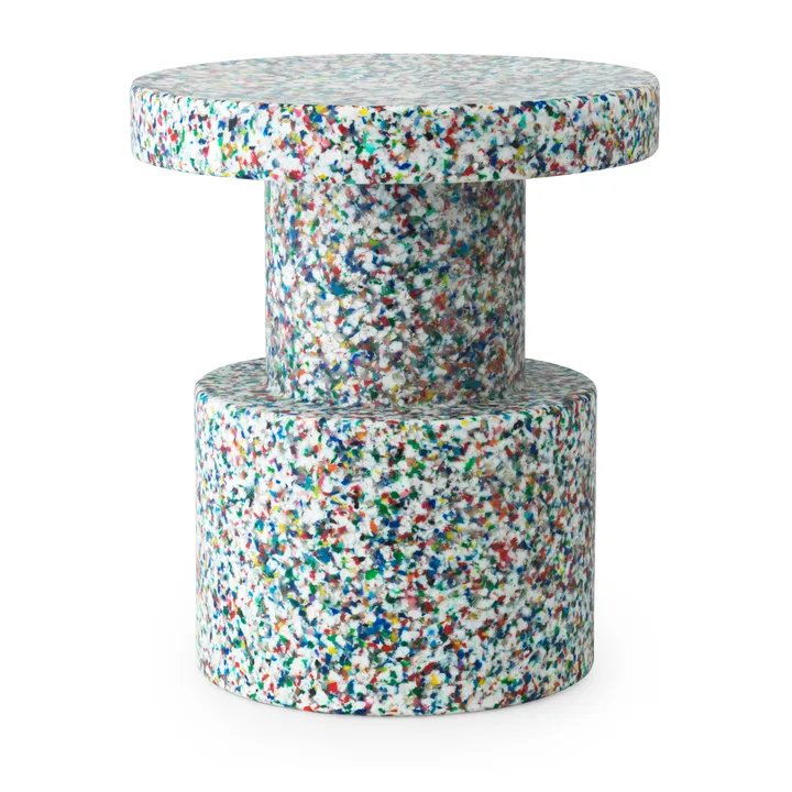 Bit runder Hocker - Weiß-multi, Ø36x42 cm - Normann Copenhagen