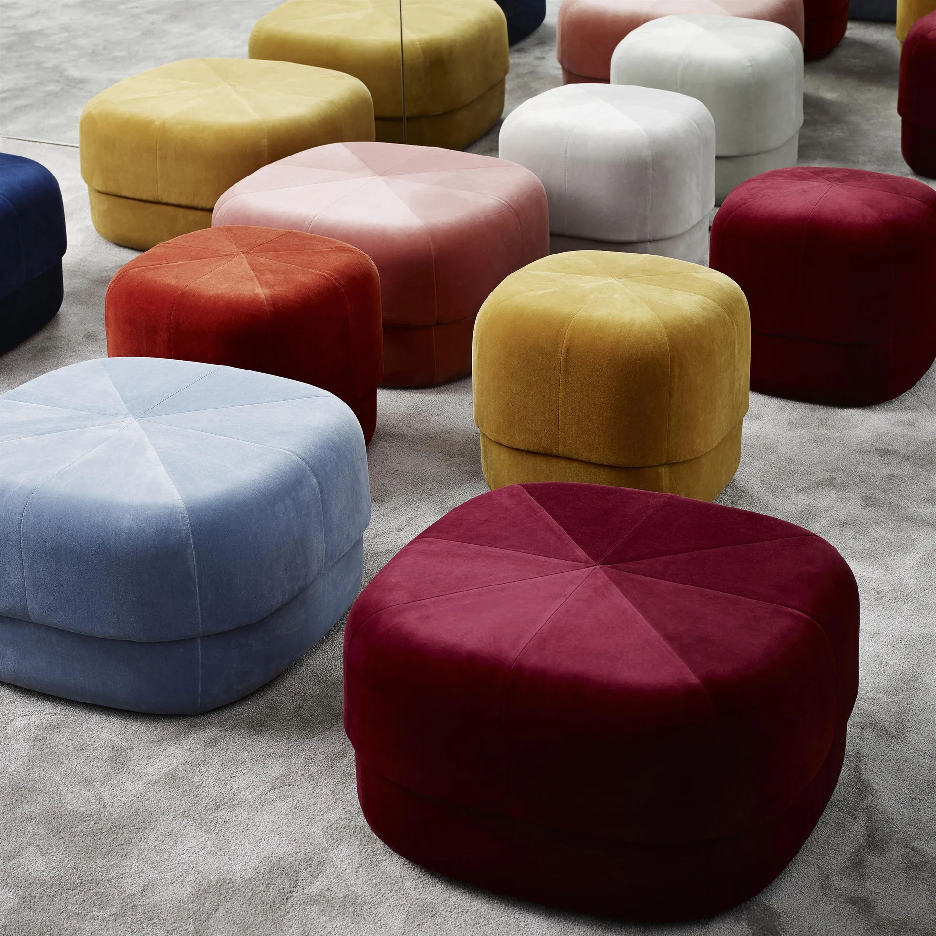 Circus Pouf, Rostrot-grau-gelb Normann Copenhagen