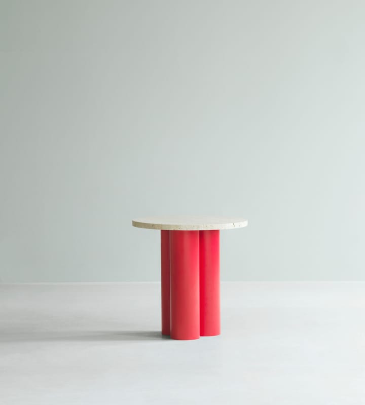 Dit Beistelltisch Ø40 cm - Travertine Light-bright red - Normann Copenhagen