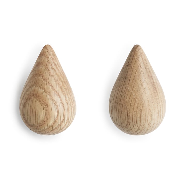 Dropit Wandhaken 2er Pack - Holz natur klein - Normann Copenhagen