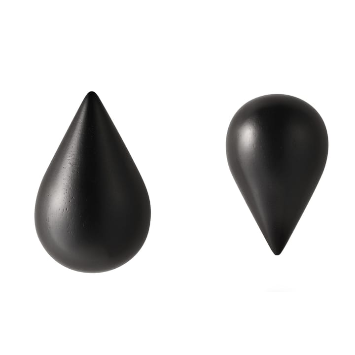 Dropit Wandhaken 2er Pack - Schwarz groß - Normann Copenhagen