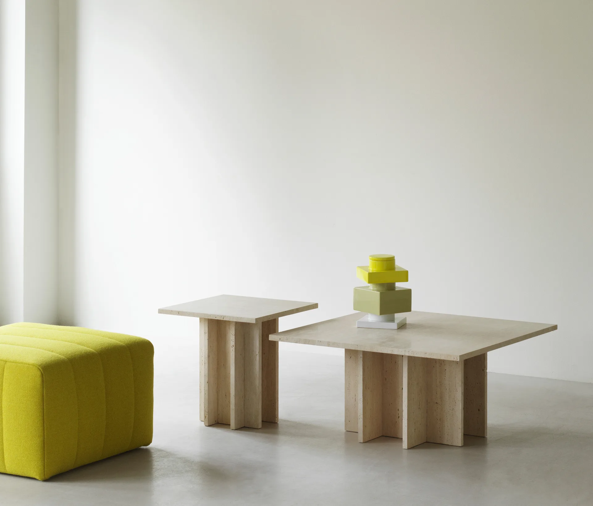 Edge Couchtisch groß, Travertine Normann Copenhagen