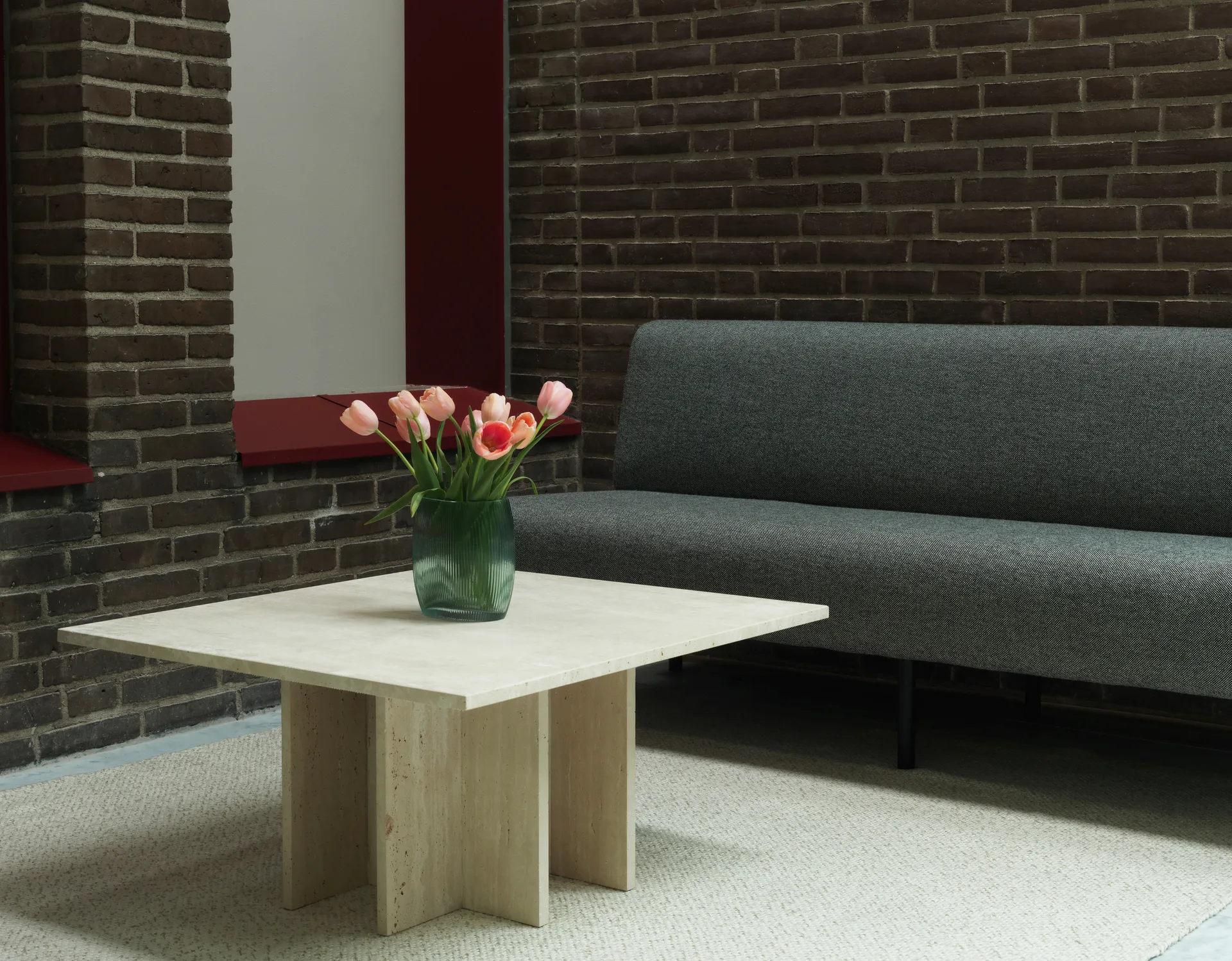 Edge Couchtisch groß, Travertine Normann Copenhagen