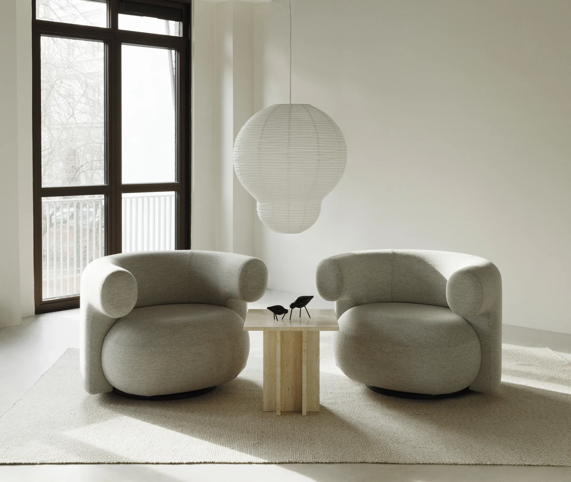 Edge Couchtisch klein, Travertine Normann Copenhagen