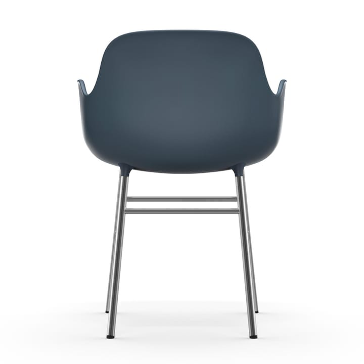 Form Armlehnstuhl verchromte Beine, Blau Normann Copenhagen