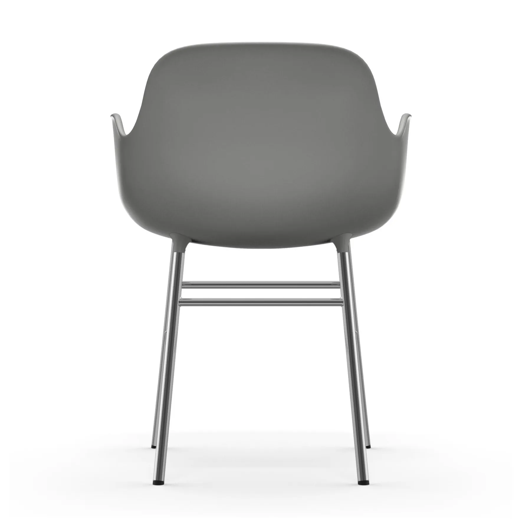 Form Armlehnstuhl verchromte Beine, Grau Normann Copenhagen