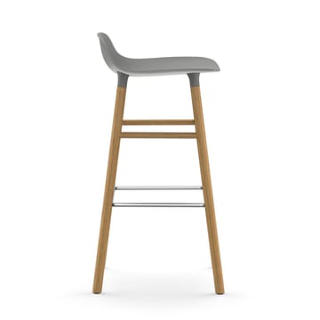 Form Barstuhl Eichen-Beine 75cm - Grau - Normann Copenhagen