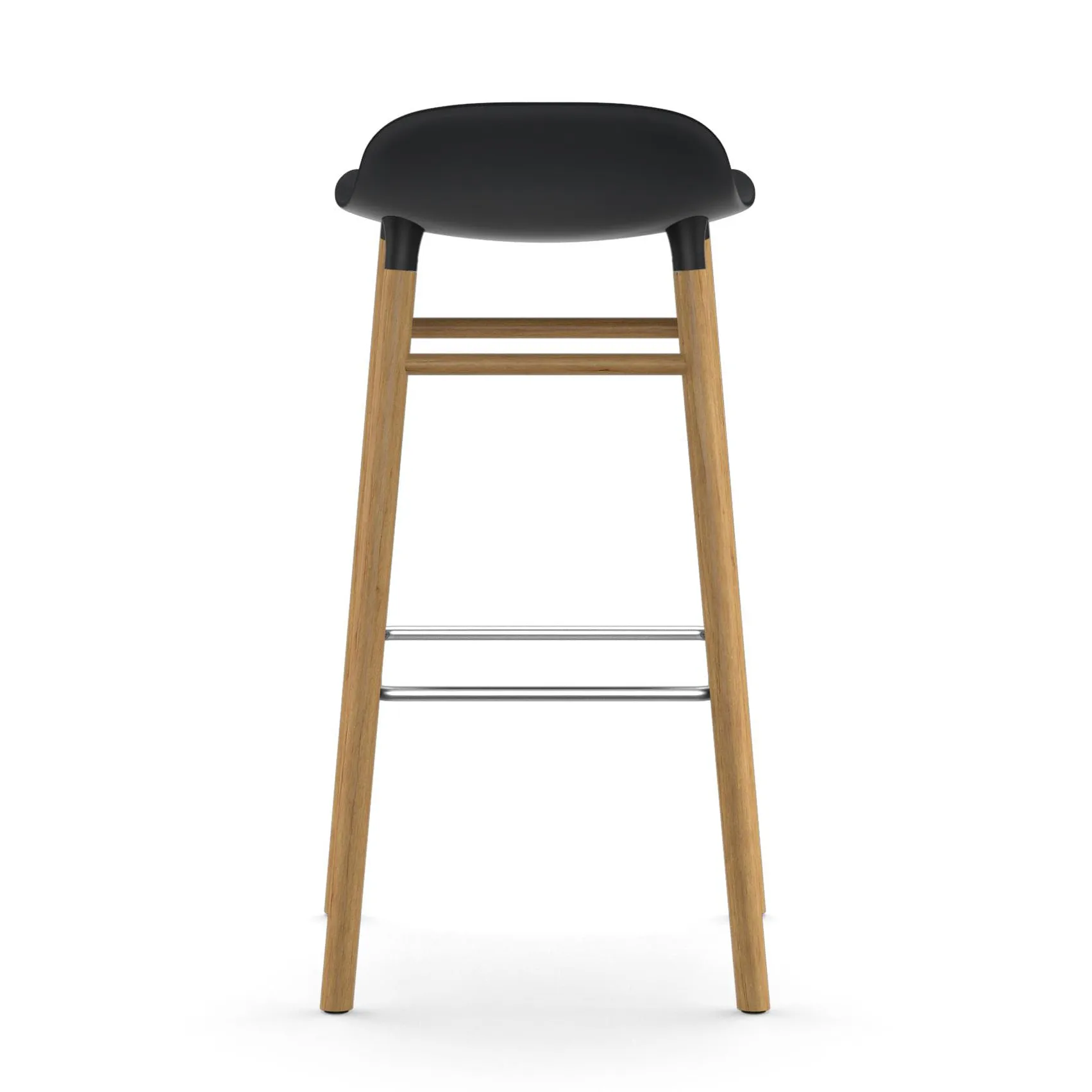 Form Barstuhl Eichen-Beine 75cm, Schwarz Normann Copenhagen