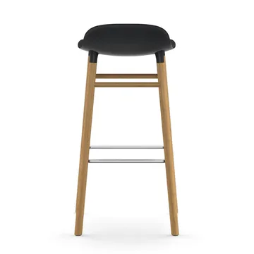 Form Barstuhl Eichen-Beine 75cm - Schwarz - Normann Copenhagen
