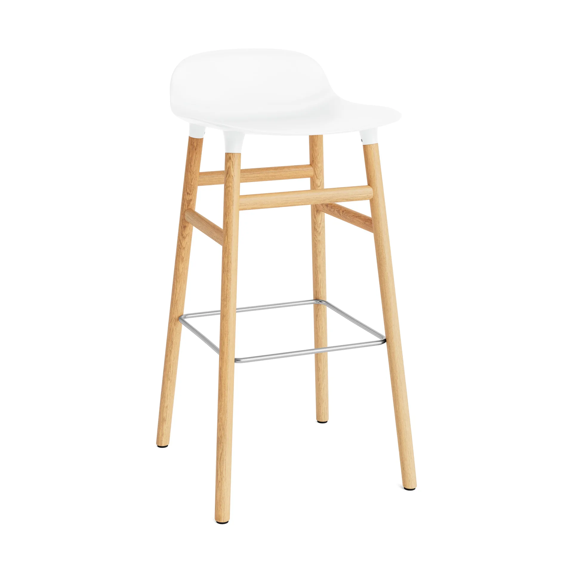 Form Barstuhl Eichen-Beine 75cm, Weiß Normann Copenhagen