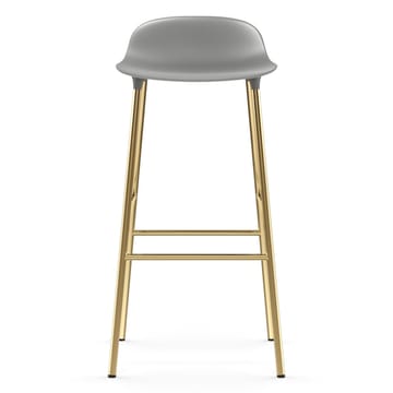 Form Barstuhl Messingbeine 75cm - Grau - Normann Copenhagen