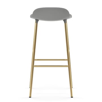 Form Barstuhl Messingbeine 75cm - Grau - Normann Copenhagen