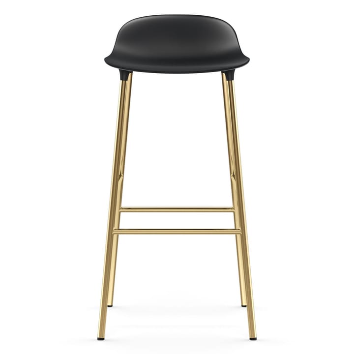 Form Barstuhl Messingbeine 75cm - Schwarz - Normann Copenhagen