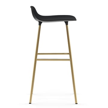 Form Barstuhl Messingbeine 75cm - Schwarz - Normann Copenhagen