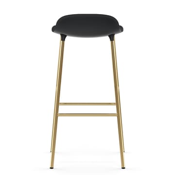 Form Barstuhl Messingbeine 75cm - Schwarz - Normann Copenhagen