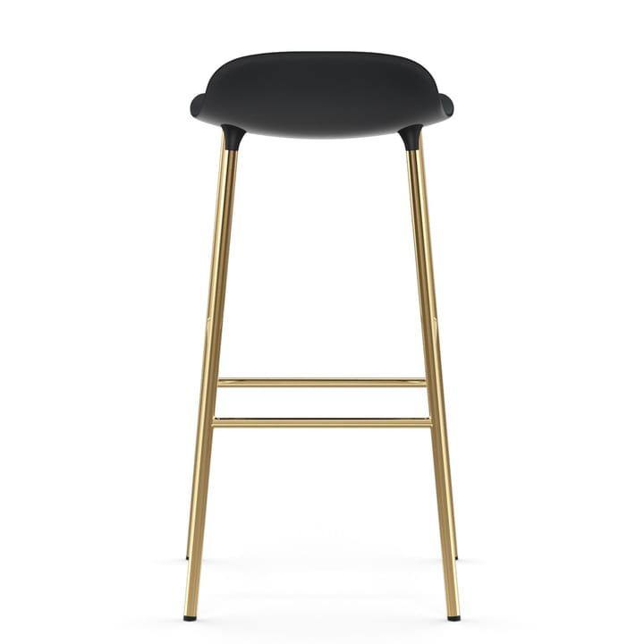 Form Barstuhl Messingbeine 75cm - Schwarz - Normann Copenhagen