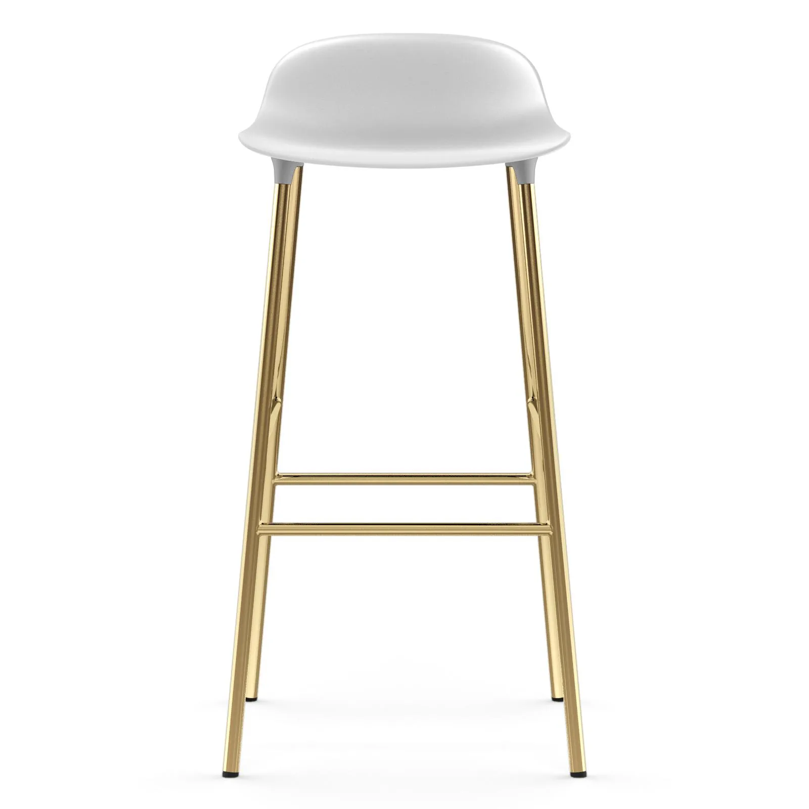 Form Barstuhl Messingbeine 75cm, Weiß Normann Copenhagen