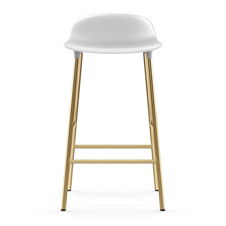 Form Barstuhl Messingbeine, Weiß Normann Copenhagen