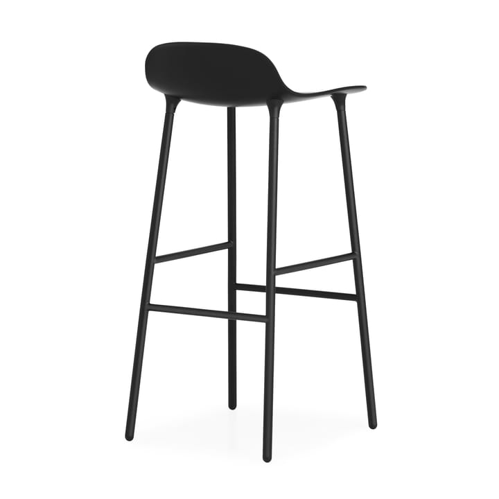 Form Barstuhl Metallbeine 75cm - Schwarz - Normann Copenhagen