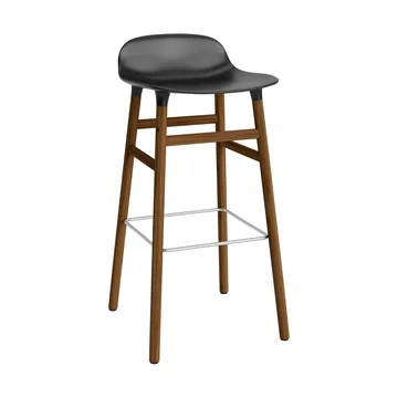 Form Barstuhl valnötsBeine 75cm - Schwarz - Normann Copenhagen