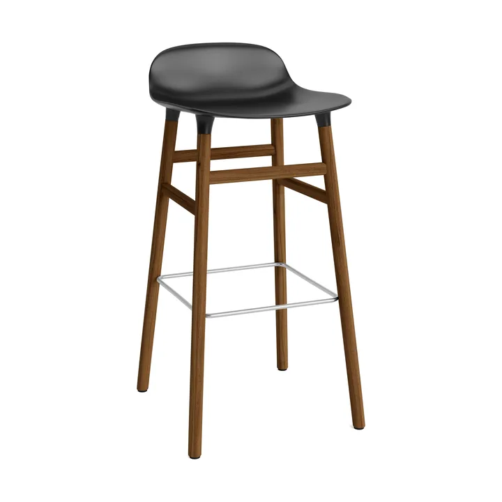 Form Barstuhl valnötsBeine 75cm - Schwarz - Normann Copenhagen