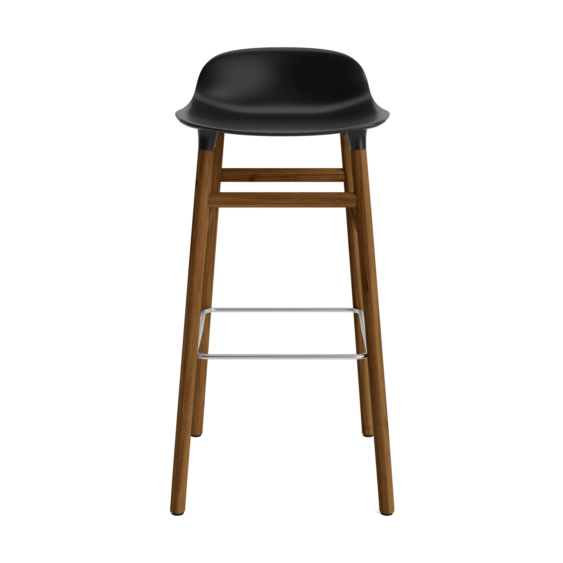 Form Barstuhl valnötsBeine 75cm, Schwarz Normann Copenhagen