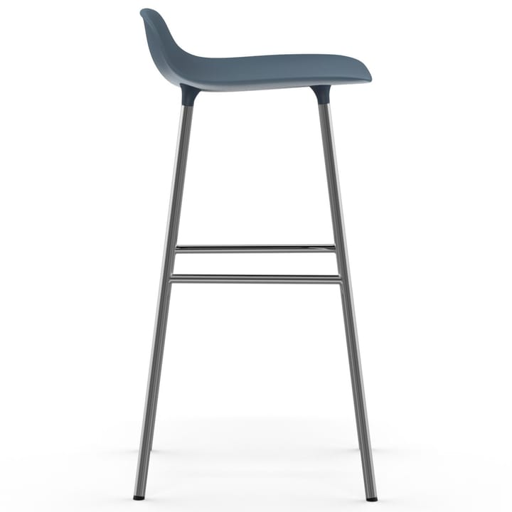 Form Barstuhl verchromte Beine 75cm - Blau - Normann Copenhagen