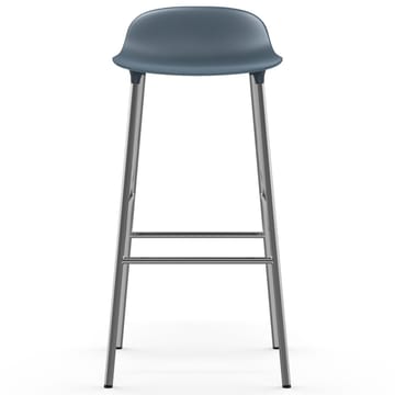 Form Barstuhl verchromte Beine 75cm - Blau - Normann Copenhagen