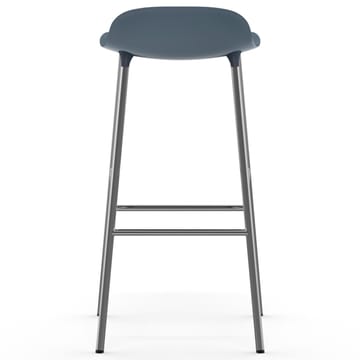 Form Barstuhl verchromte Beine 75cm - Blau - Normann Copenhagen