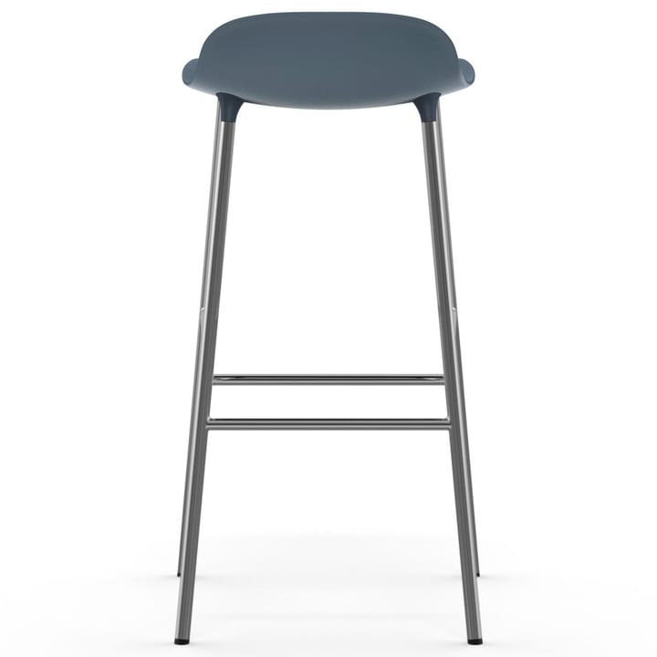 Form Barstuhl verchromte Beine 75cm - Blau - Normann Copenhagen