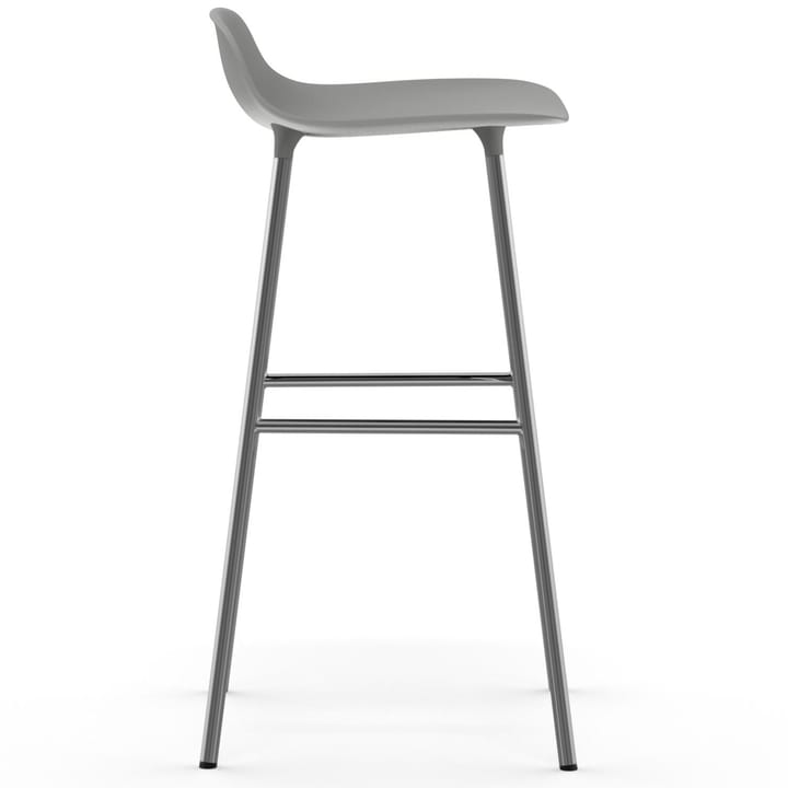 Form Barstuhl verchromte Beine 75cm - Grau - Normann Copenhagen