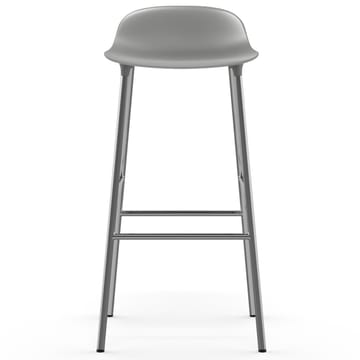 Form Barstuhl verchromte Beine 75cm - Grau - Normann Copenhagen