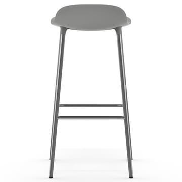 Form Barstuhl verchromte Beine 75cm - Grau - Normann Copenhagen