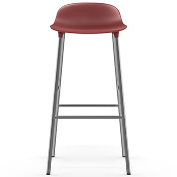 Form Barstuhl verchromte Beine 75cm - Rot - Normann Copenhagen