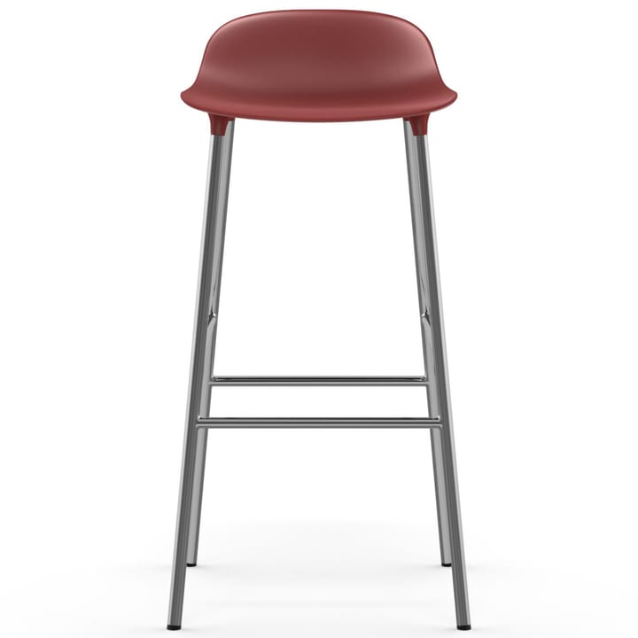 Form Barstuhl verchromte Beine 75cm - Rot - Normann Copenhagen