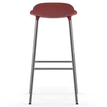 Form Barstuhl verchromte Beine 75cm - Rot - Normann Copenhagen