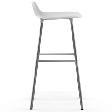 Form Barstuhl verchromte Beine 75cm - Weiß - Normann Copenhagen